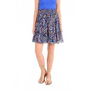 NEW MOLLY BRACKEN paisley mini skirt in navy sacha